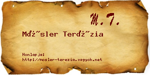 Mösler Terézia névjegykártya